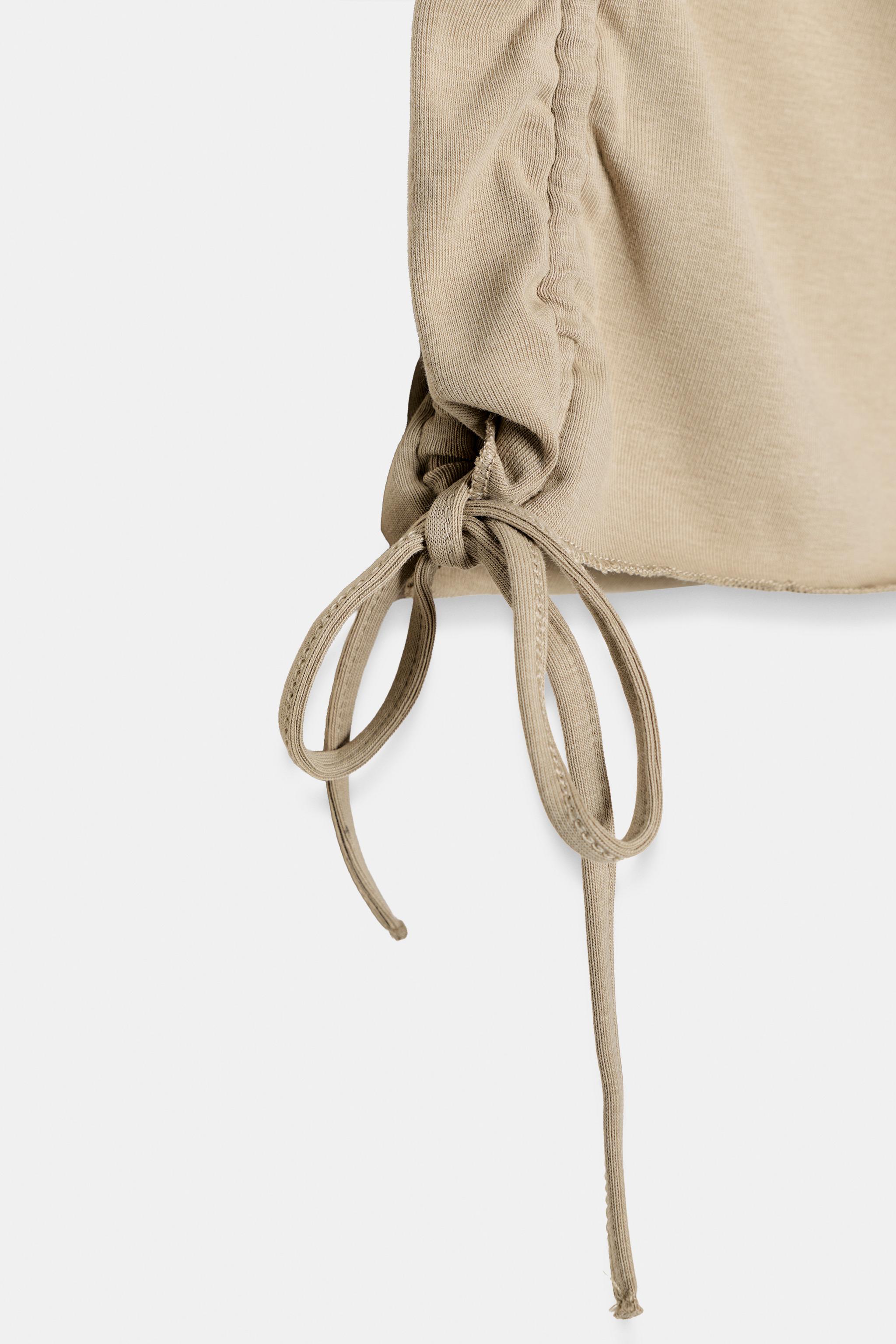 ADJUSTABLE RUCHED T-SHIRT